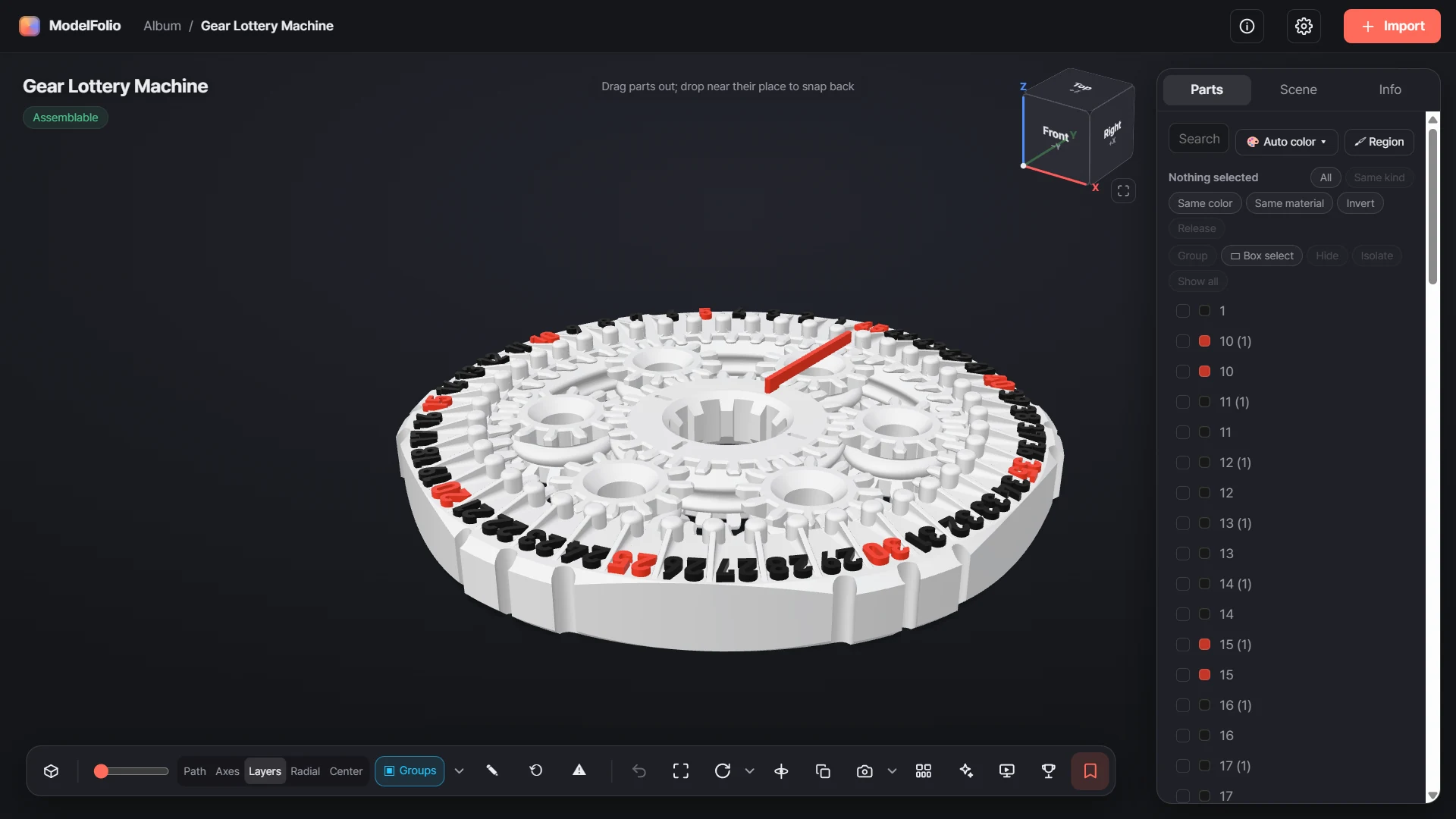 Gear Lottery Machine